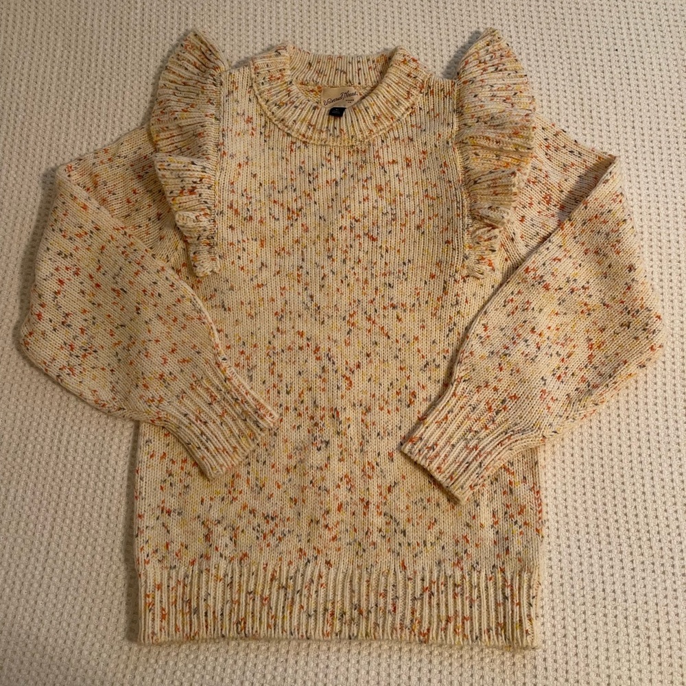 Universal thread sweater with ruffle detail